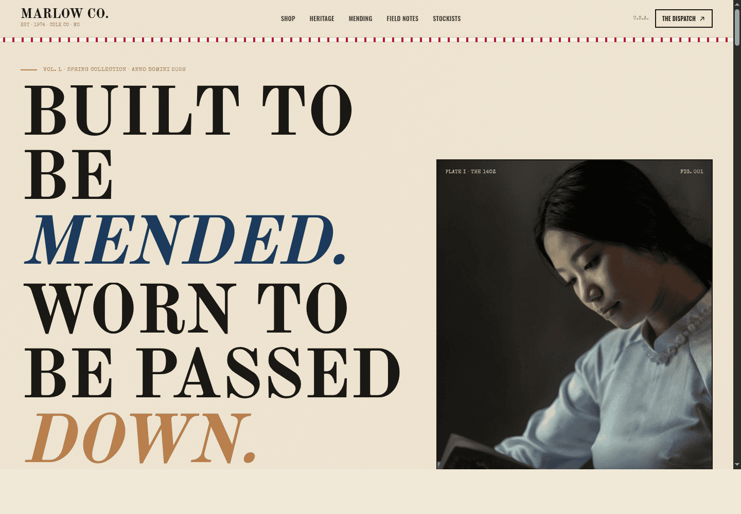Marlow landing page preview